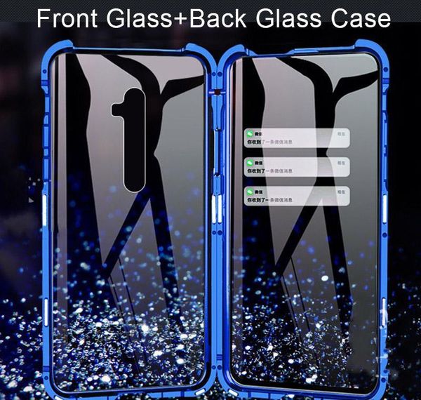 

360 double-sides tempered glass phone case for oppo a5 a9 2020 reno z 2 2z 3 pro case shockproof matel bumper protective cover shn8f sx2gx