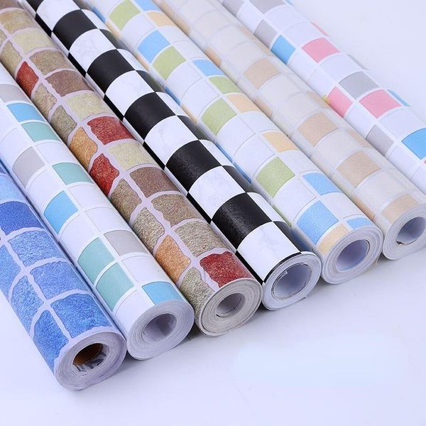 

wallpapers mosaic self-adhesive wallpaper toilet living room square