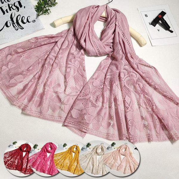 

scarves women fashion scarf female solid color flowers pattern lace long soft summer wrap shawls elegant hollow out mesh, Blue;gray