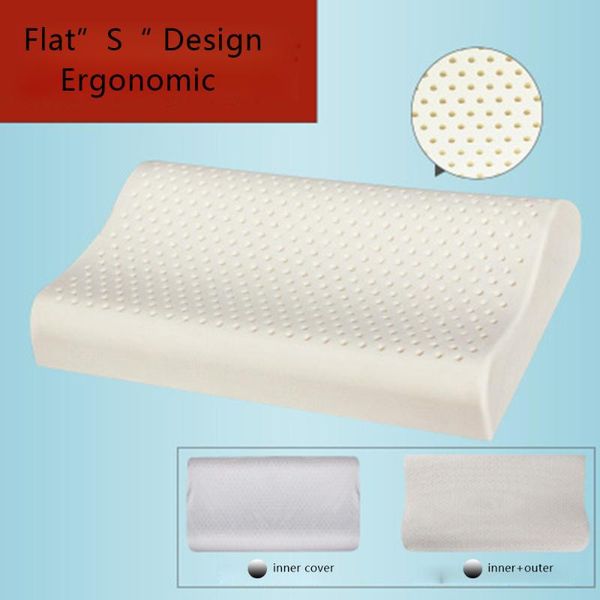 

pillow natural latex wave design pure orthopedic for neck pain bedding sleeping