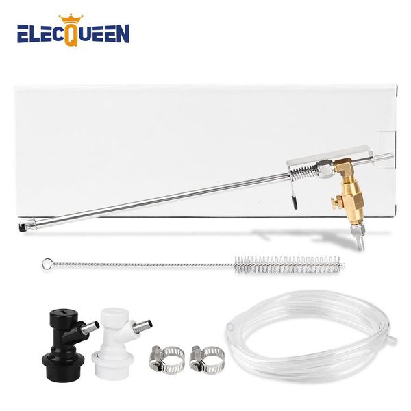 

drinking straws stainless bottle filler beer gun, homebrew keg co2 filling bottling device carbonation kit, one-handed intuitive operation