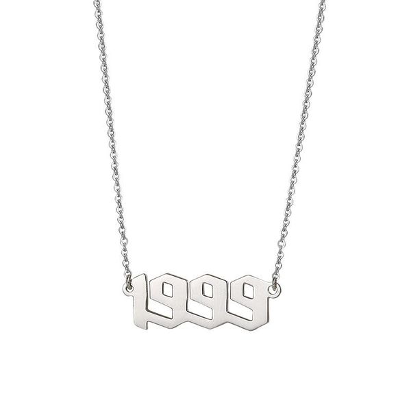 

chains guh15 925 sterling silver digital year necklace female niche light luxury clavicle chain fashion temperament item