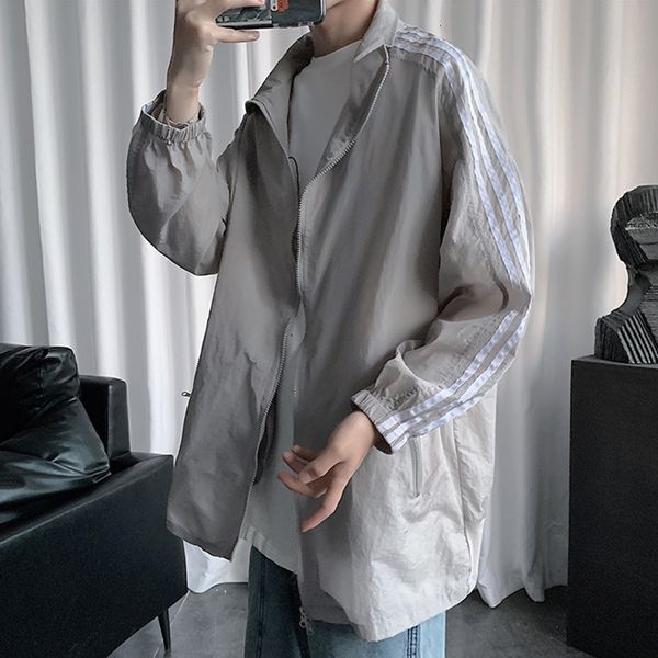 

spring and summer coat men's korean 2021 new sunscreen clothing thin fashion chic casual jacket handsome, Black;brown