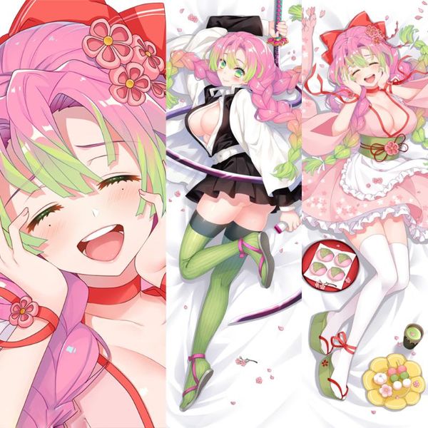 

pillow case anime demon slayer: kimetsu no yaiba kanroji mitsuri girl cover hugging pillowcase otaku dakimakura