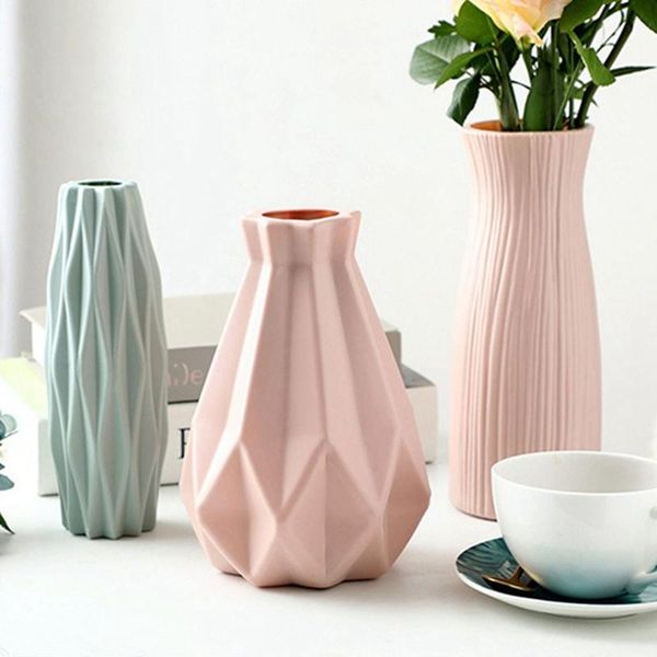 

vases flower vase decoration home plastic imitation ceramic pot basket nordic for flowers