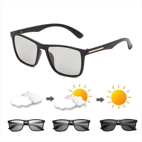 

polarized sunglasses pchromic chameleon square men women famous brand designer sun glases polaroid for, White;black