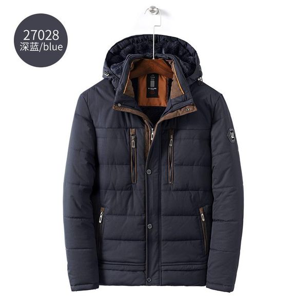 

men's jackets in the fall and winter of undertakes to keep warm cotton-padded jacket long hooded clothes coat, Black;brown