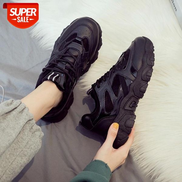 

2020 new fashion chunky sneakers women shoes designer black old dad sneakers platform comfort casual shoes woman winter warm #e27d