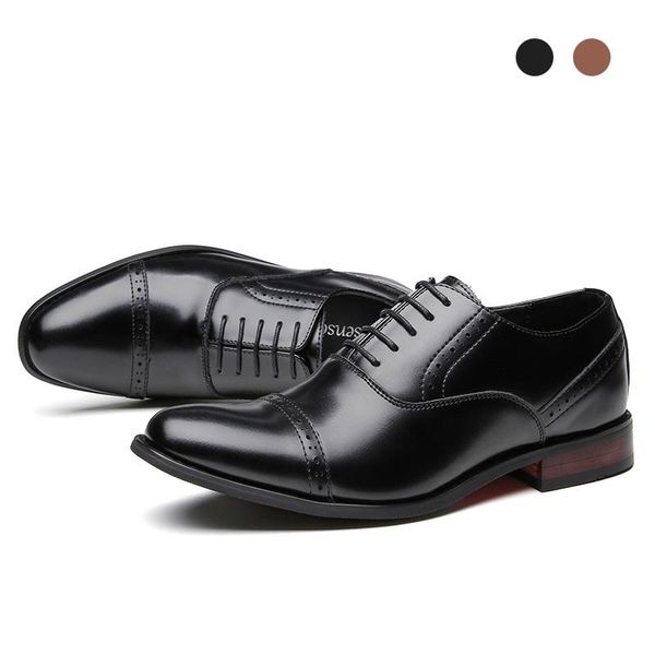 

dress shoes oxford brogue genuine leather formal man office luxury black designer men original wedding