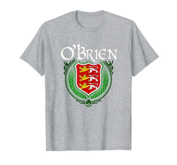 

o'brien surname irish last name o'brien family crest t-shirt, White;black