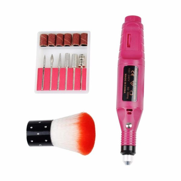 

nail art kits 20000rpm mini electric drill manicure machine s pen with dust brush pedicure tips file polish tool