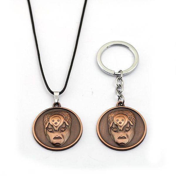 

keychains anime jojos bizarre adventure keychain metal killer queen keyring holder higashikata josuke llaveros, Silver