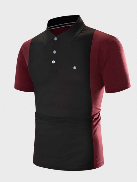 

men color block polo shirt r8du#, White;black