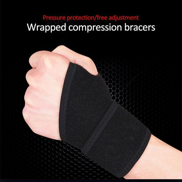 

wrist support 1pc carpal tunnel brace adjustable compression wrap with pain relief for arthritis and tendinitis, Black;red