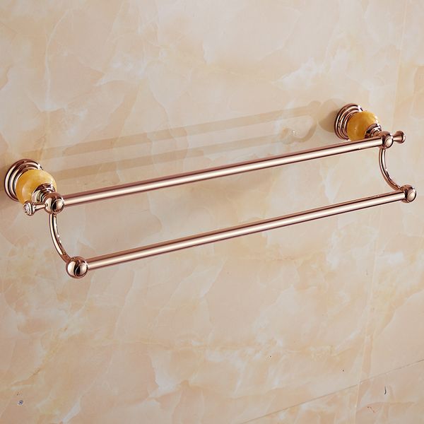 

2021 rose gold accessories set,paper holder,towel bar,corner shelf towel rack,hook bathroom hardware set new brass and jade 4ru4