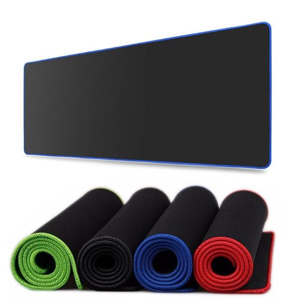 

mouse pads & wrist rests pure black large gaming pad colorful lockedge mat keyboard table desk for notebook lapgamer mousepad