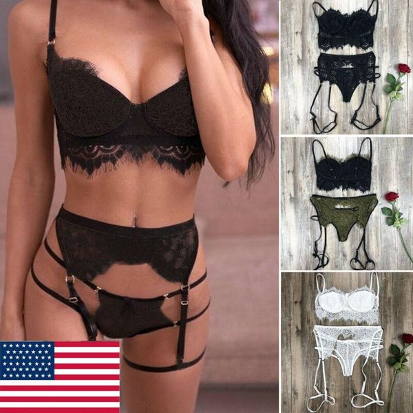 

us ladies women's lingerie nightwear lace sleepwear babydoll underwear set, Black;red