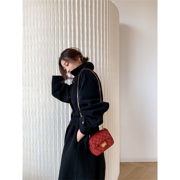 

french small fragrant style women's 2021 new one shoulder rhombic mini bag