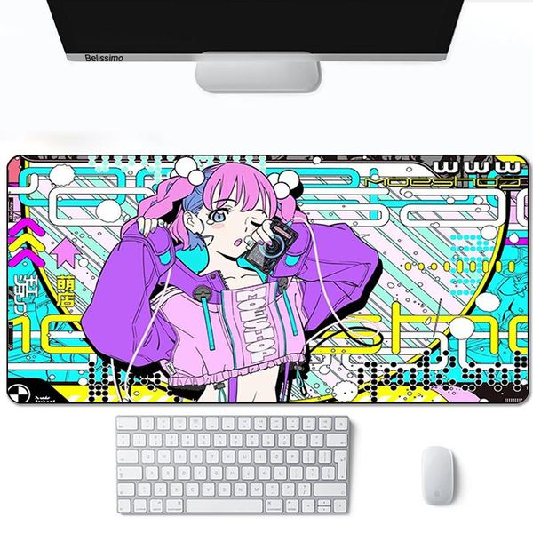 

mouse pads & wrist rests cute pad graffiti girl mousepad large gaming gamer mat accessories desk pc computer lapxxl