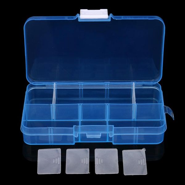 

bathroom storage & organization plastic 10 slots adjustable jewelry box case craft organizer bead multi-function ring display