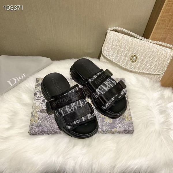 

slipper slippers for women: new velcro muffin bottom net in spring and summer of 2021zly, Black