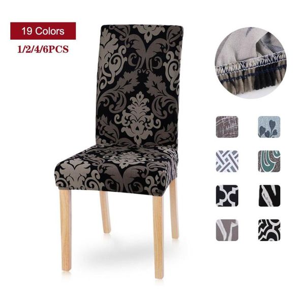 

chair covers meijuner 1/2/4/6pcs spandex printed stretch elastic universal chaircovers for dining room wedding banquet el