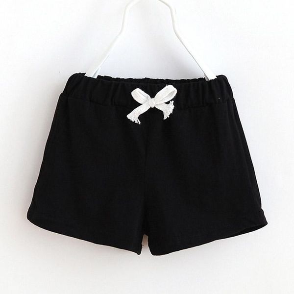 

2021 new summer kids cotton shorts boys girls shorts cotton candy color clothing baby clothing children's, Black