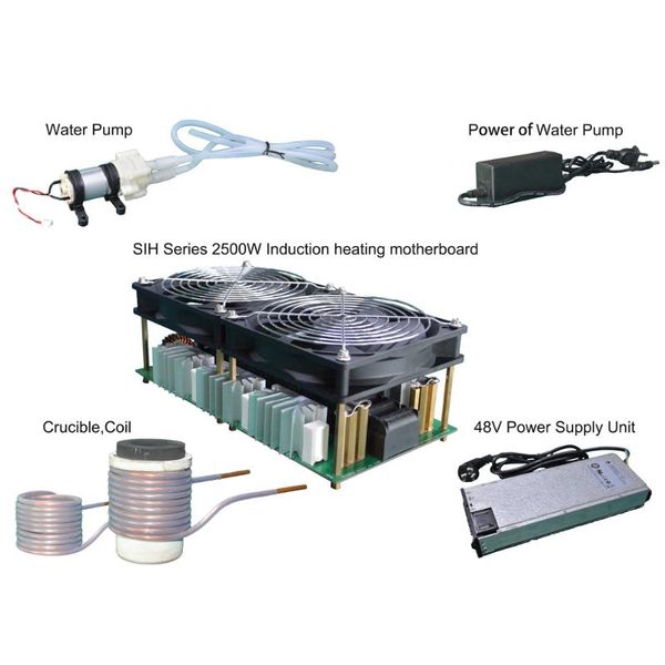 

power tool sets 2500w induction heating machine kit with coil dual fan powersupply metal melting casting refining set