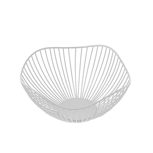 

storage baskets drain save space nordic style vegetables easy clean kitchen organizer bread living room iron art fruit basket desktop