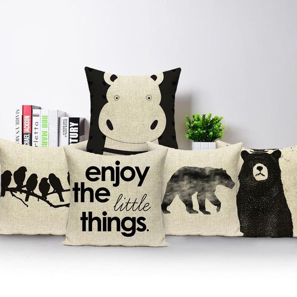 

cushion/decorative pillow custom animal letters cushion cover cartoon dog bear throw covers home decor bed chair car case