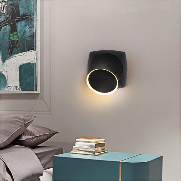 

wall lamps 8pcs 8w modern lamp 220v 110v creative nordic simple for bedroom/ living room/ aisle 360 degree rotating