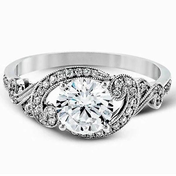 

wedding rings huitan elegant lady's finger-rings silver color with white cubic zirconia bling women party trendy jewelry, Slivery;golden