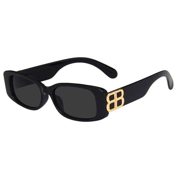 

sunglasses cool b logo rectangle women fashion 2021 brand designer color gradient lens sun glasses party beach uv400, White;black