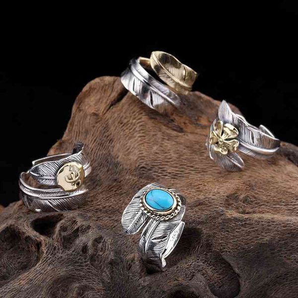 

feather ring for men and women, Black