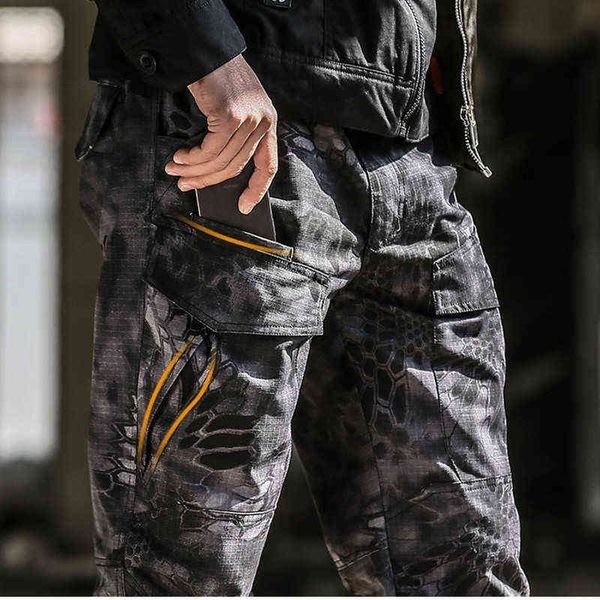 Pantaloni tattici mimetici da uomo Rip Stop Pantaloni da combattimento impermeabili militari dell'esercito Soldato maschio Pantaloni cargo Airsoft H1223