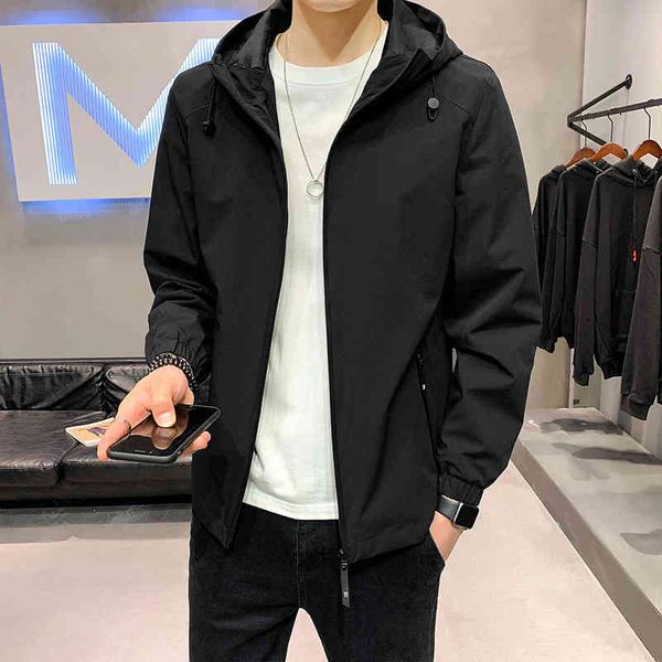 

men's coat 2021 spring and autumn new loose leisure brand et fashion student top, Black