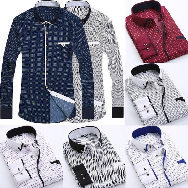 

2021 brand new luxury stylish men slim fit casual long mouw check jurk shirts, White;black