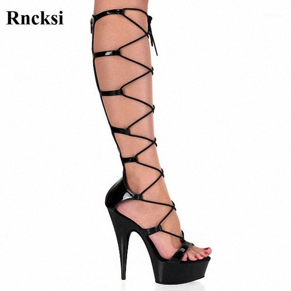 

sandals rncksi black blind shoes fashion women's open toe platform classic 15cm stiletto with dance1