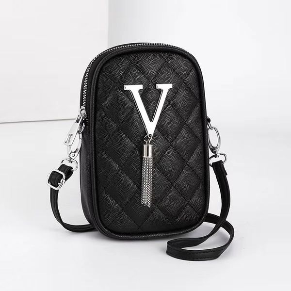 

2021 new summer fashion simple one shoulder diagonal mobile phone bag