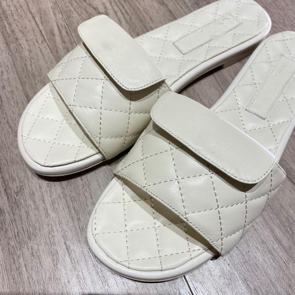 

2022women designer slipper slides sandals shoes summer beach outdoor cool slippers fashion lady slide flat flip flop, Black