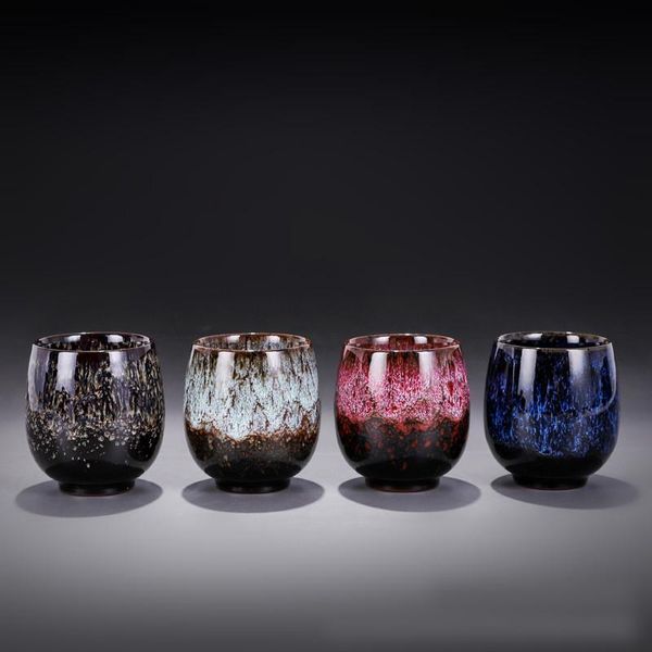 

cups & saucers tea set kiln baked tianmu hair writing brush glaze jianzhan ceramic single cup teacup master 150ml