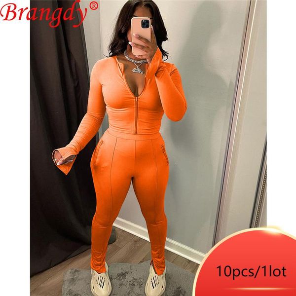 

women's two piece pants bulk lots wholesale items casual sport set womens long sleeve cardigan outfits tracksuit clothing b7368, White