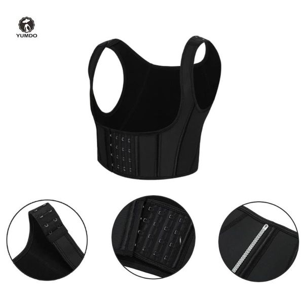 

women's shapers yumdo latex waist trainer posture corrector slimming trimmer high compression corset back support adjustable strap shap, Black;white