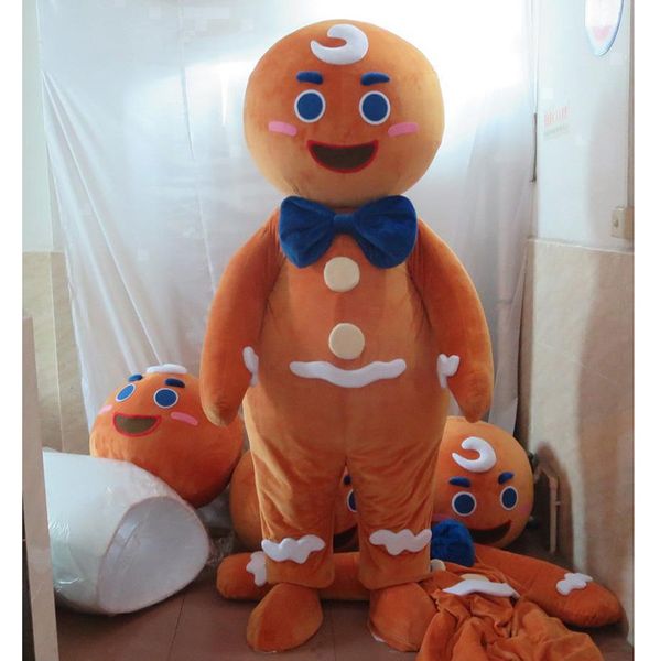 Personalizzazione del costume della mascotte dell'uomo di pan di zenzero di Halloween Carattere del tema del fumetto Anime Natale Carnevale Adulti Festa di compleanno Vestito operato