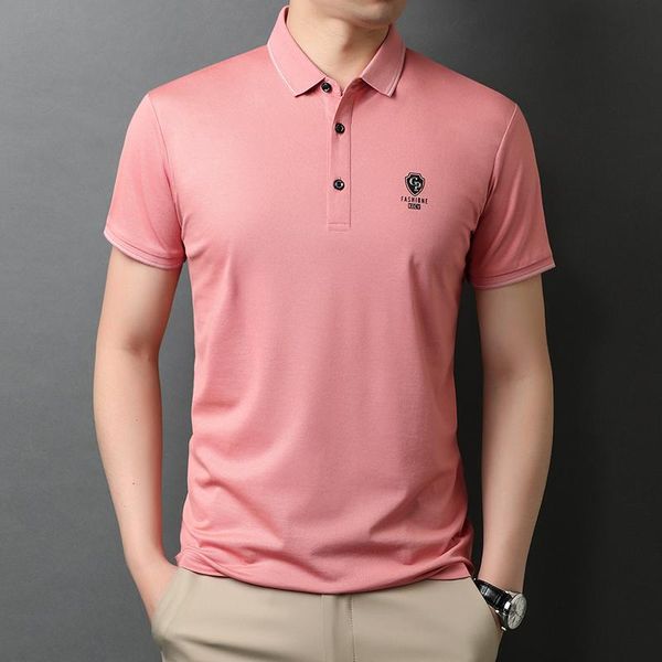 

men's t-shirts 2021 arrival summer men t-shirt casual thin turn-down collar tshirt short-sleeved solid color oversized t shirt size m-4, White;black