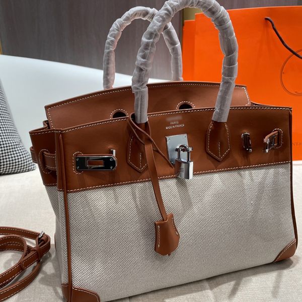 

luxury designer france brand classic birkin totes bags genuine leather canvas women handbag fashion elling handbags designers shoulder bag