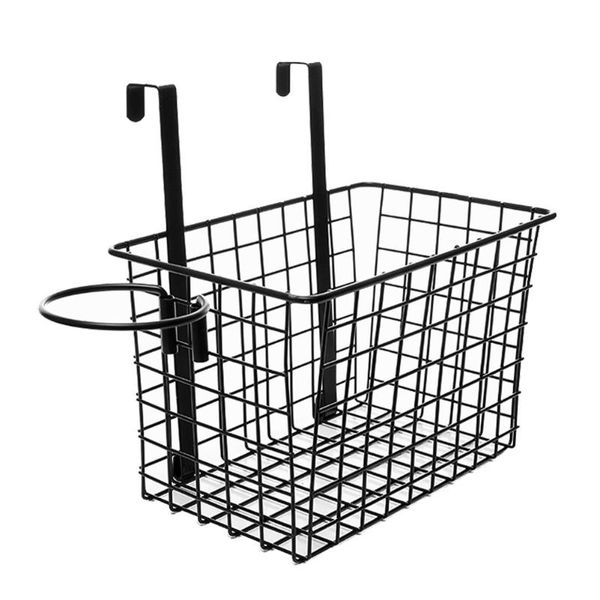 

sundries hanging home organizer storage basket towel bathroom rack hair dryer holder roll