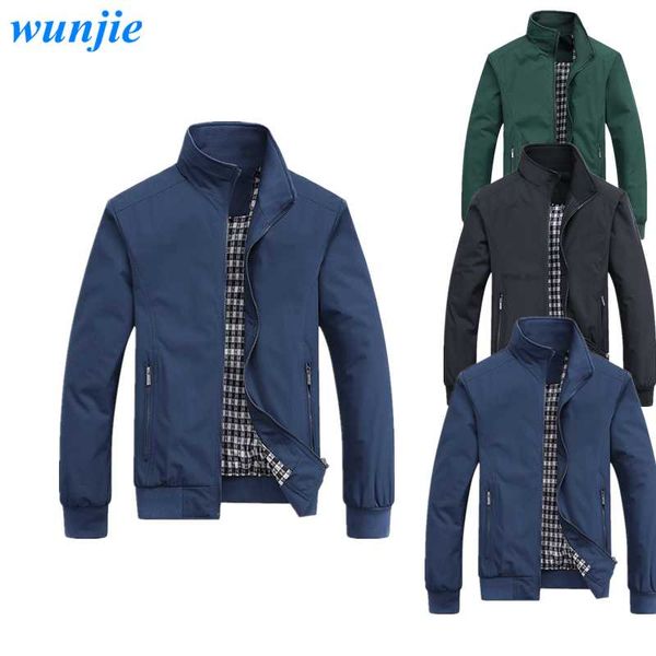 

men's jackets jacket spring and autumn baseball uniform waterproof windbreaker bomber casual street, Black;brown