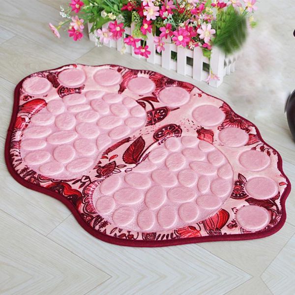 

bath mats cobblestone embossed bathroom living room entrance el absorbent balcony mat nonslip pads home decoration soft foot shape