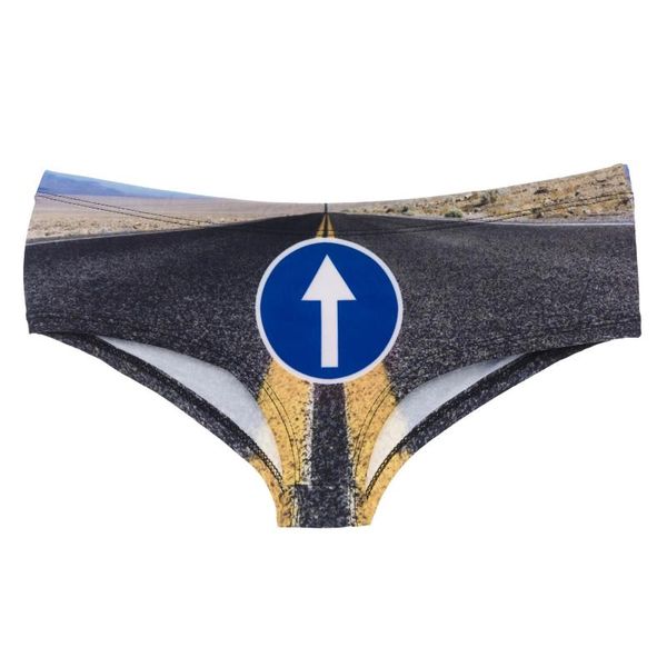 

women's panties road sign go sfunny print women underwear female lingerie thongs cute briefs for lady, Black;pink